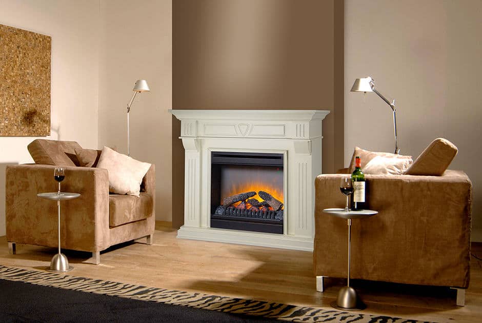 Beethoven Antique LED Dimplex Eπιδαπέδιο ηλεκτρικό τζάκι με επένδυση από MDF. - Image 3