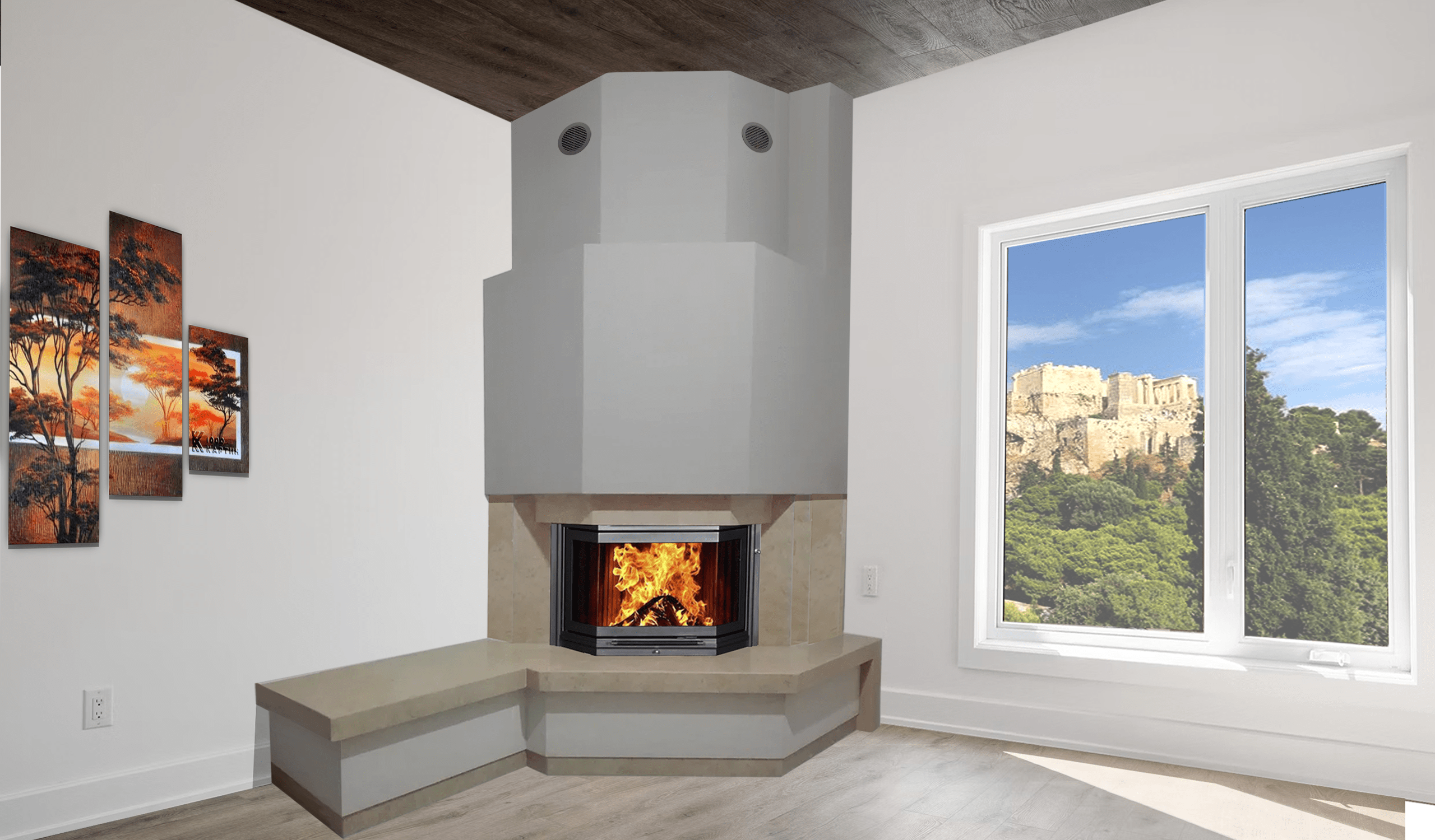 Ενεργειακό τζάκι πρισματικό 70W3P - Image 4
