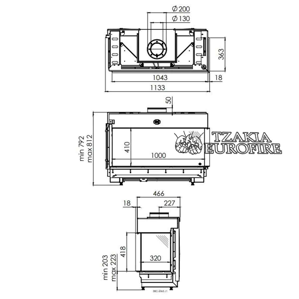 Metro 100 XT/2 RCH - DRU Ενεργειακή Εστία Αερίου - Image 2