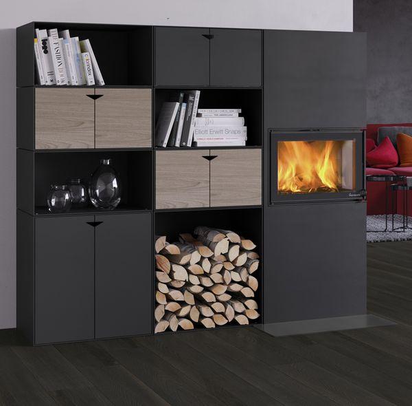 Box Black Nordpeis Ενεργειακό τζάκι Γωνιακό Δύο Όψεων - Image 2
