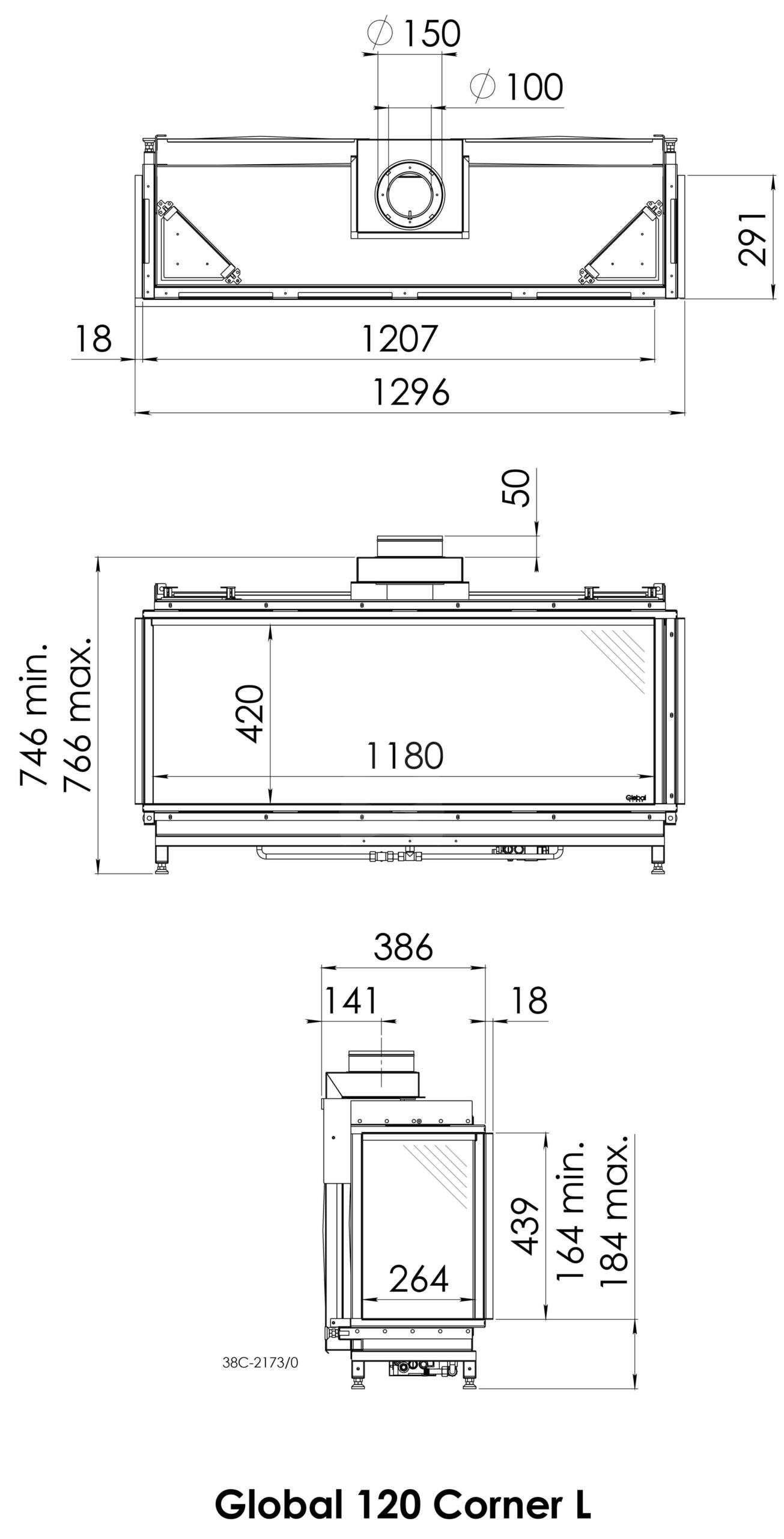 Global Corner 120 BF RCE - DRU Ενεργειακή Εστία Αερίου - Image 6