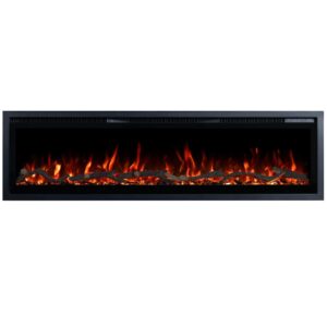 Hitense Ηλεκτρικό Τζάκι Smart Επιτοίχιο και Ένθετο Notting Hill-60 L.E.D 1800W