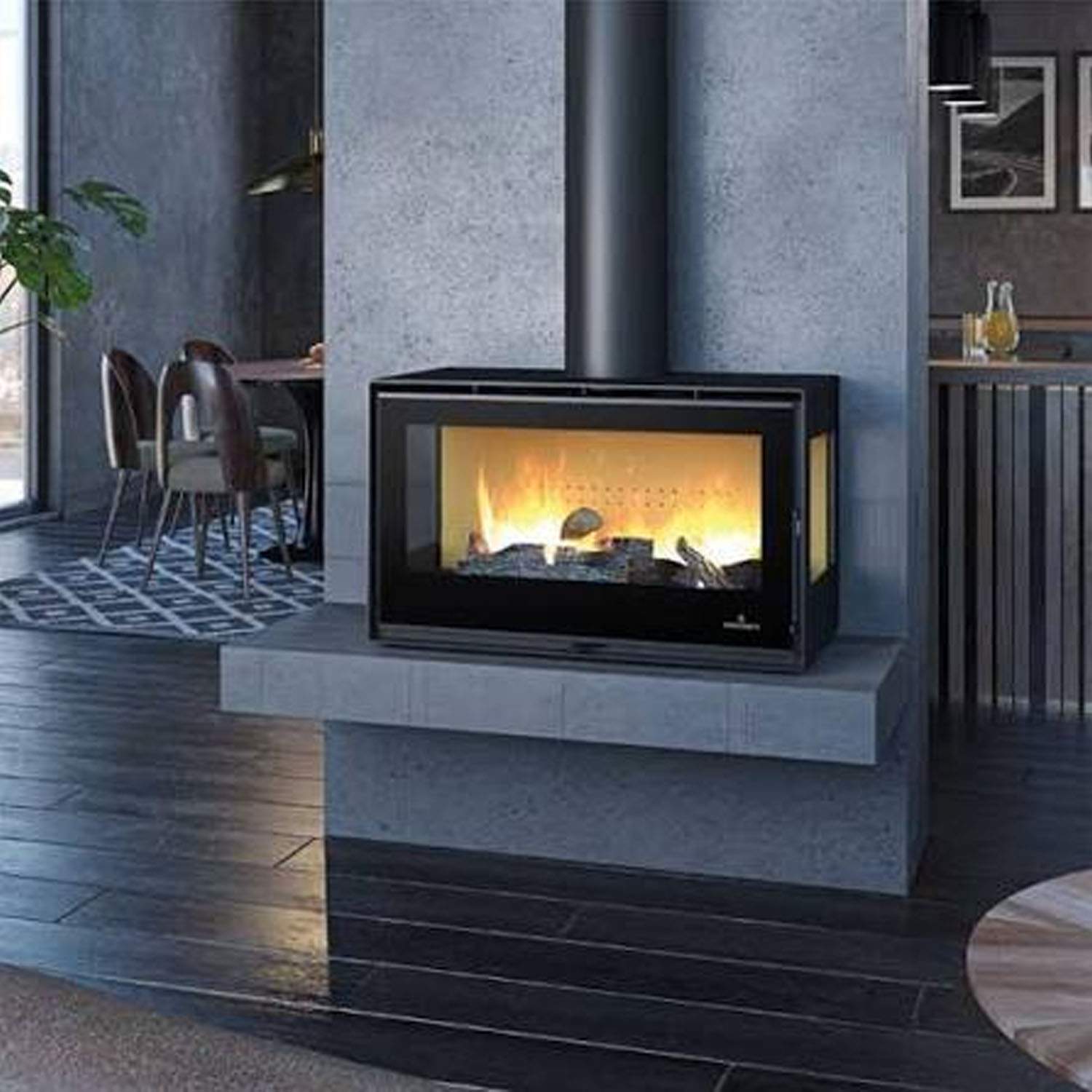 BIMBA 70 3C BRONPI Ενεργειακό Ένθετο τζάκι ξύλου - Image 8