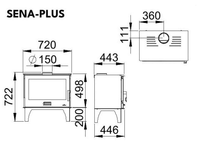 SENA PLUS BRONPI Ενεργειακή σόμπα ξύλου - Image 3
